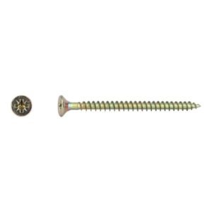 tornillos tirafondo para madera bicromatados 5x70mm. 100uds