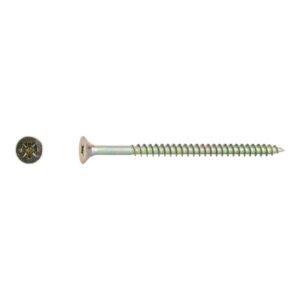 tornillos tirafondo para madera bicromatados 5x80mm. 100uds