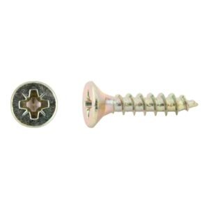 tornillos tirafondo para madera bicromatados 4x20mm. 500uds