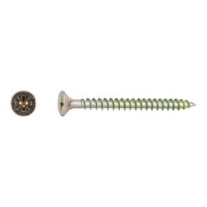 tornillos tirafondo para madera bicromatados 6x70mm. 200uds