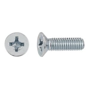 tornillos métricos para metal cincados 6x20mm. 200uds