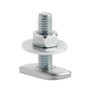 topes métricos con tornillo para guía perforada cincados 6x20mm. 100uds