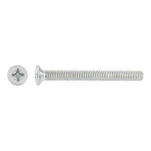 tornillos métricos avellanados para metal cincados 6x60mm. 100uds