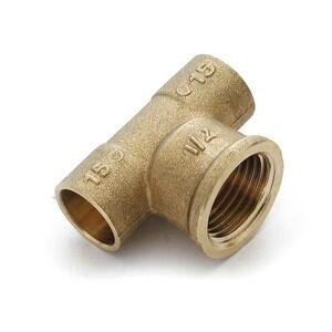 te latón 15mmx1/2" hembra soldar roscar 2 unidades