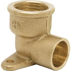 codo 90º con soporte latón 15mmx1/2" hembra soldar roscar
