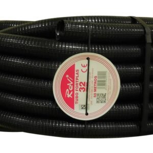 tubo corrugado reforzado negro 32mm 50m