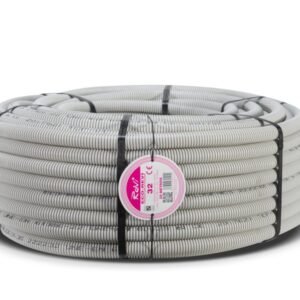 tubo corrugado libre de halogenos gris 32mm 50m