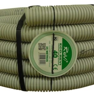tubo corrugado libre de halogenos gris 40mm 25m