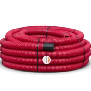 tubo corrugado doble capa rojo 90mm 50m