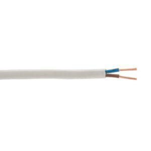 cable eléctrico plano h05vvh2 f 2x1mm22 blanco 25m