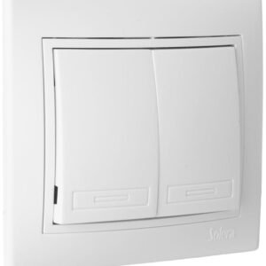 conmutador doble serie europa blanco