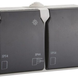schuko doble superficie ip54